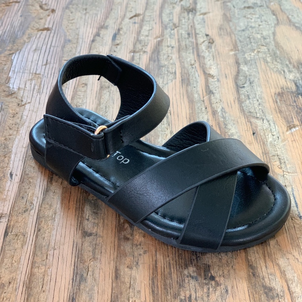 Baby Infant Cross Cross Simple Velcro Strap Sandal